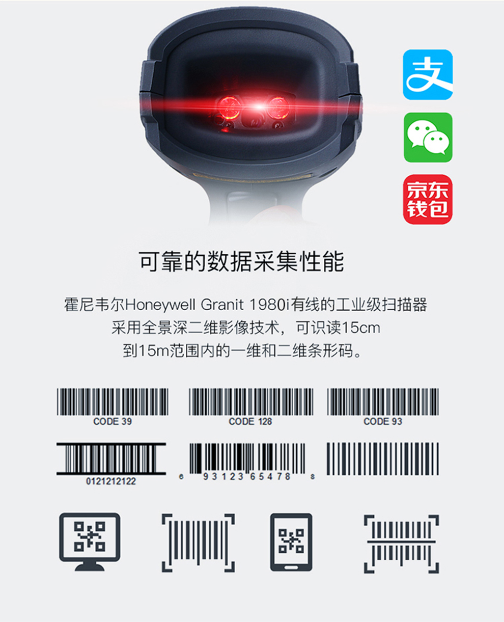 1980i工业级扫描枪拥有靠得住的数据采集职能 1980i工业级扫描枪拥有靠得住的数据采集职能